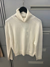 Notshy Ecru Pola Relaxed Turtleneck Sweater
