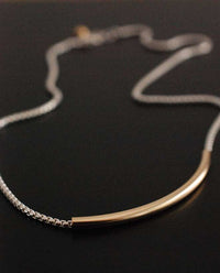 Harakiri Anca-Y-S Gold Bar Necklace in Silver