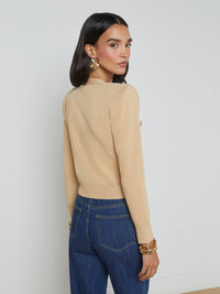 Taya Cropped V-Neck Cardigan