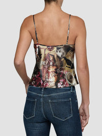 Camisole à col en U de l’agence Charmy, bordeaux, taille L, collage de luxe