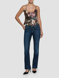 Camisole à col en U de l’agence Charmy, bordeaux, taille L, collage de luxe