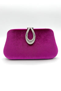 Tres Chic, pochette feuille, rose vif