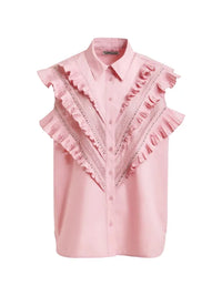 Chemise Essentiel Antwerp Jeendarlene Only Frills Rose Coquillage