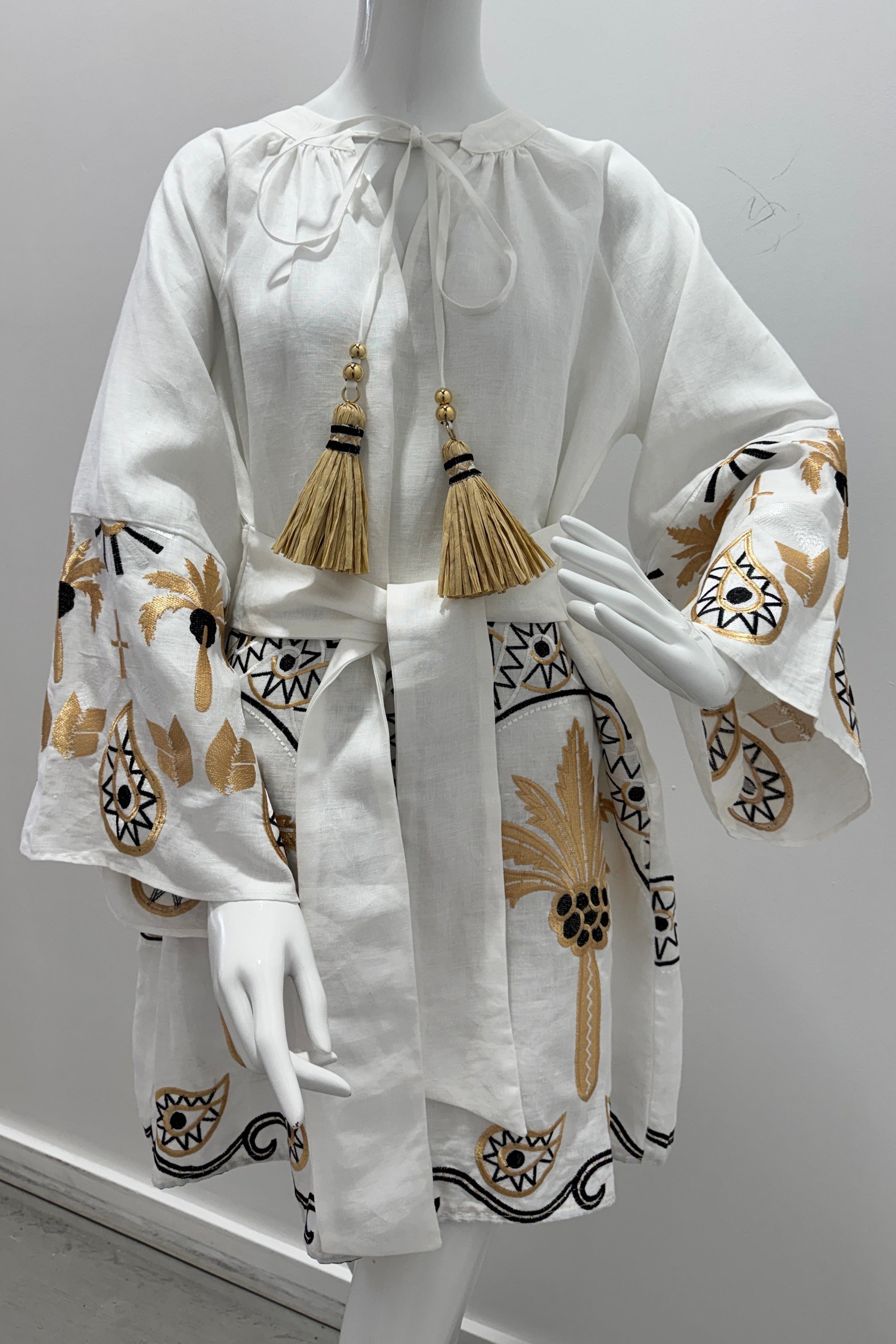 Robe Calyra de Lace the Label Blanc cassé