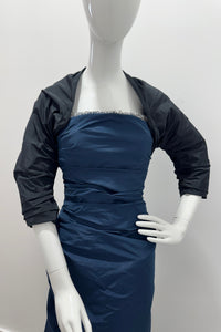 Catherine Regehr Draped 3/4 Sleeve Shrug Borelo Navy/Black