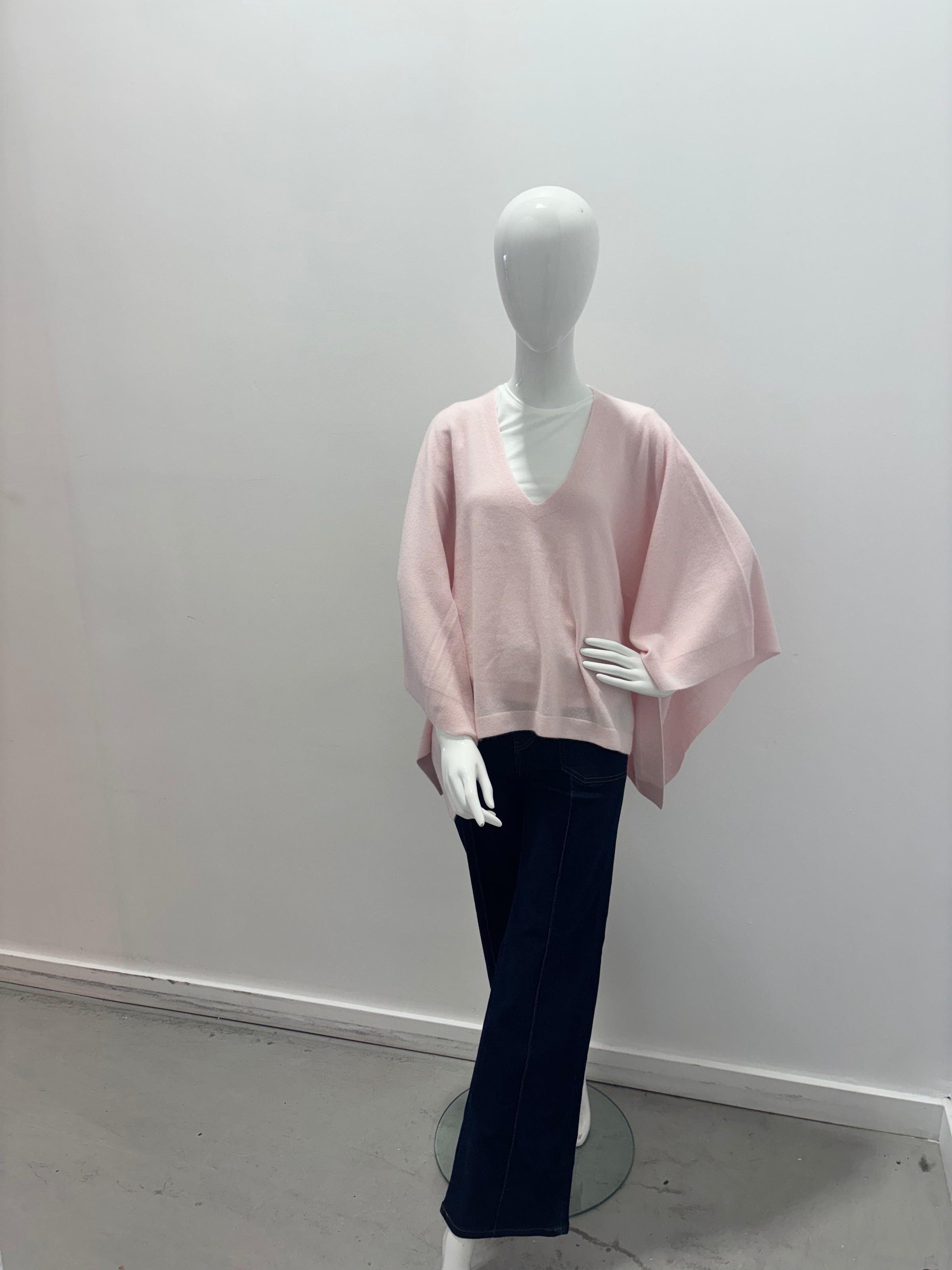 Poncho en maille en cachemire biologique Repeat Feather