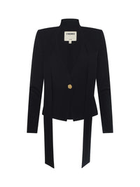 L'Agence Romy Tie Neck Blazer