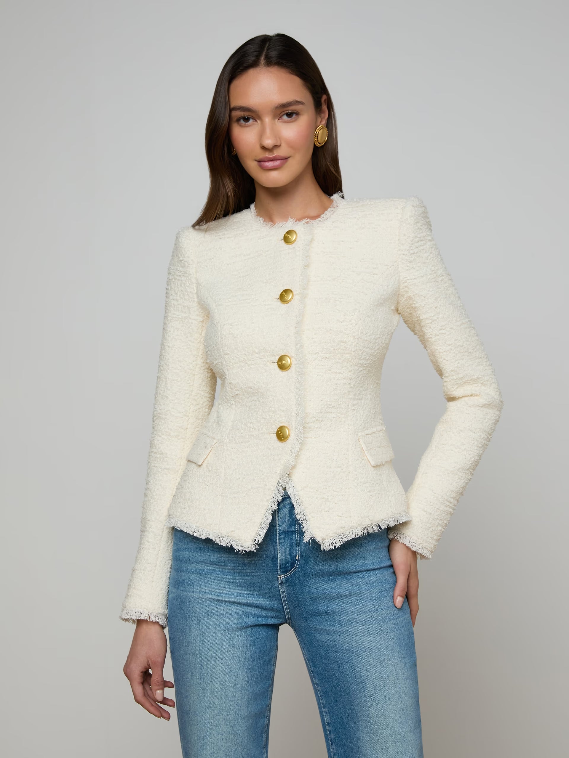 L'Agence Nerina Tweed Blazer
