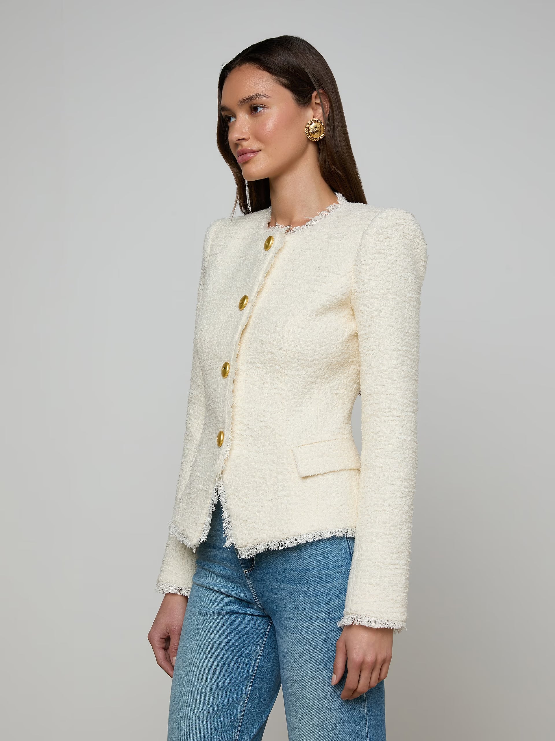 L'Agence Nerina Tweed Blazer