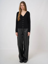 Gilet en maille de cachemire biologique Repeat - Noir