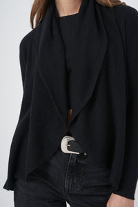 Repeat Open Organic Cashmere Cardigan With Shawl Neck