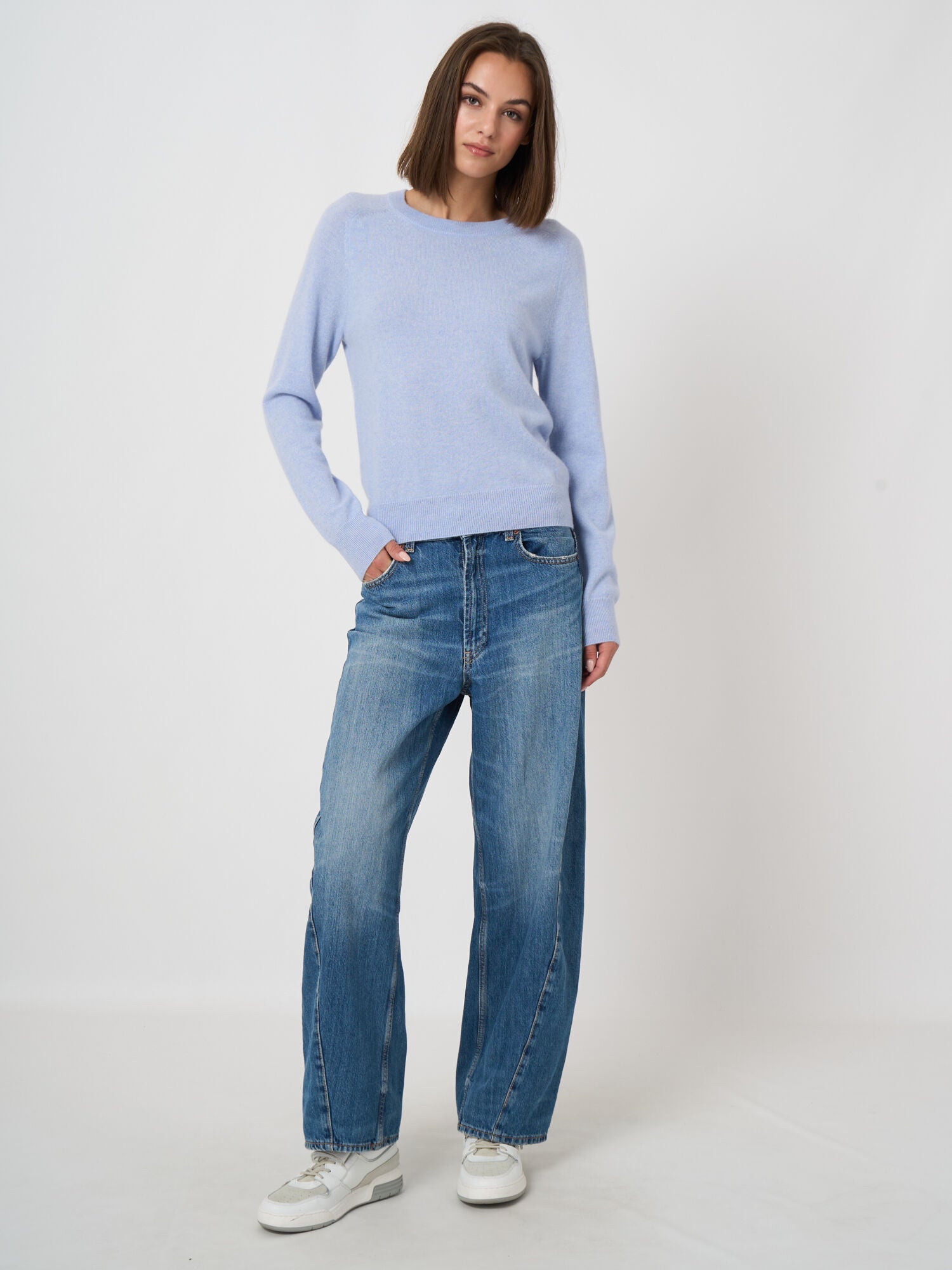 Pull en maille de cachemire biologique Repeat - Poussière