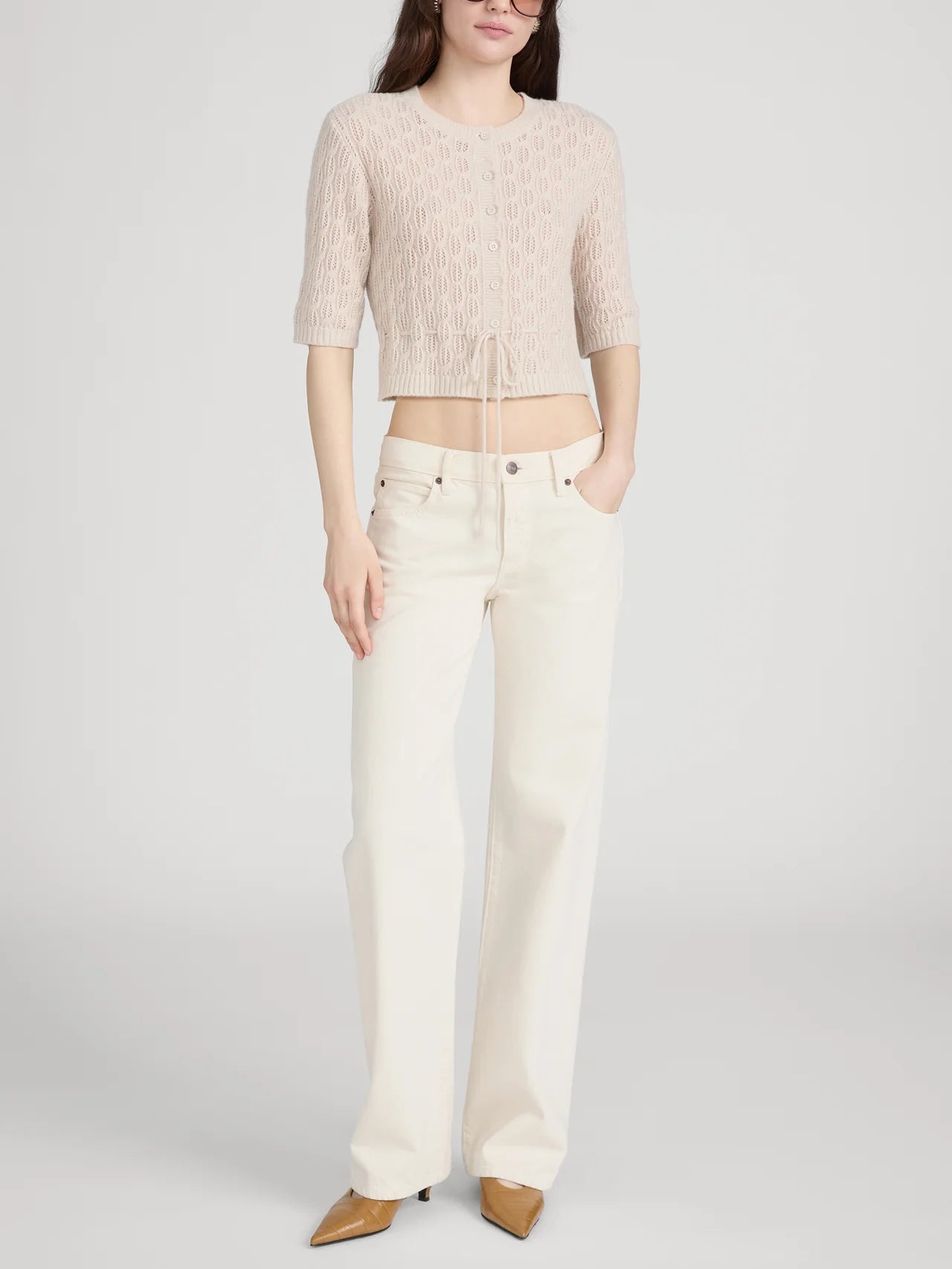 Frame The Clover Cardigan Oatmeal Heather