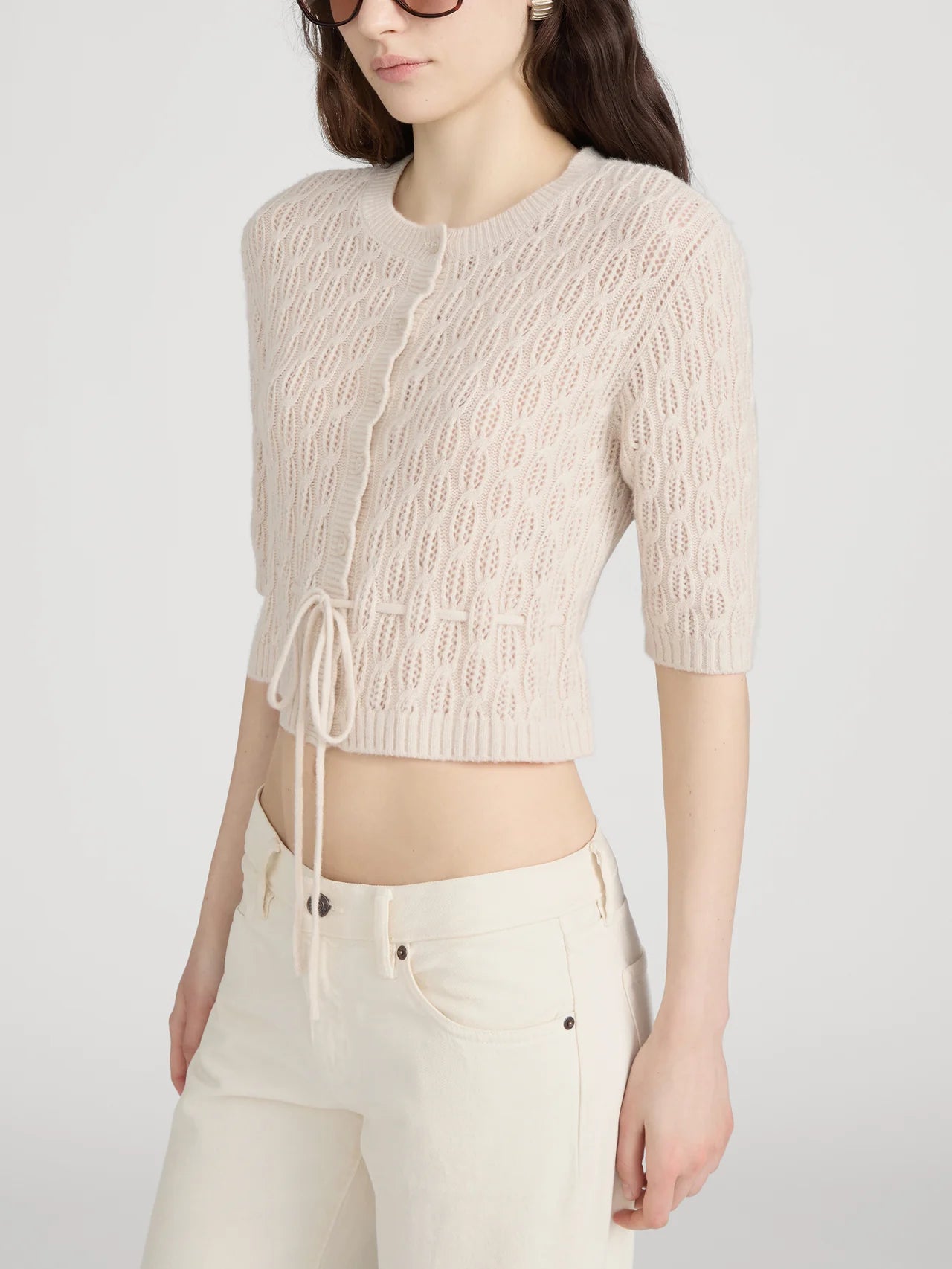 Frame The Clover Cardigan Oatmeal Heather