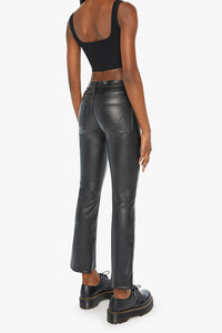 Mother Insider Flood Faux Leather Vegan Jean