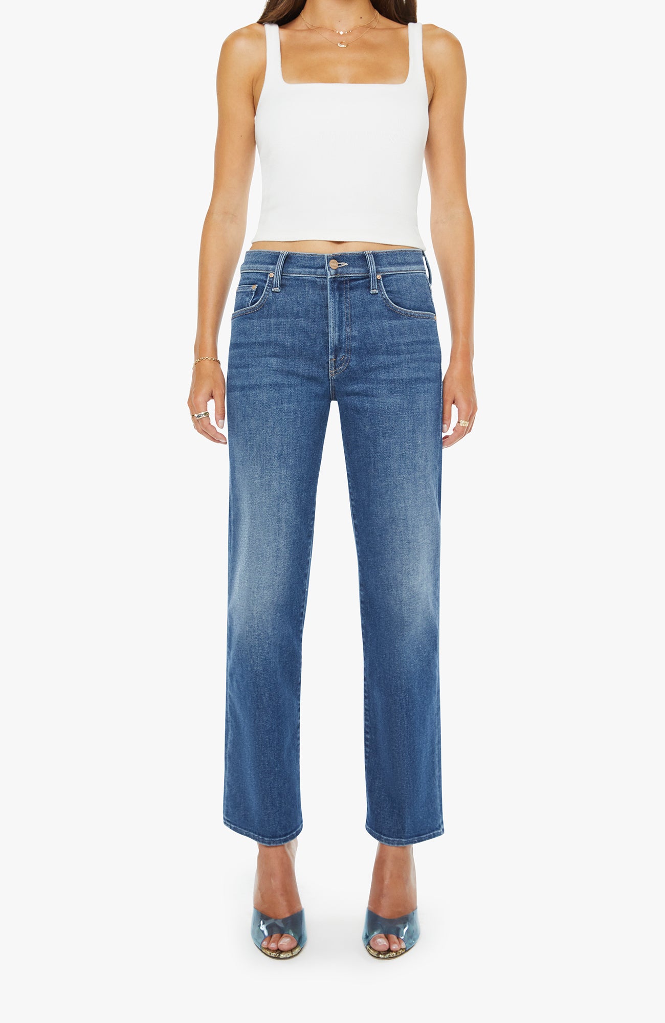 Mother The Mid Rise Rambler Zip Ankle - Catch my Drift