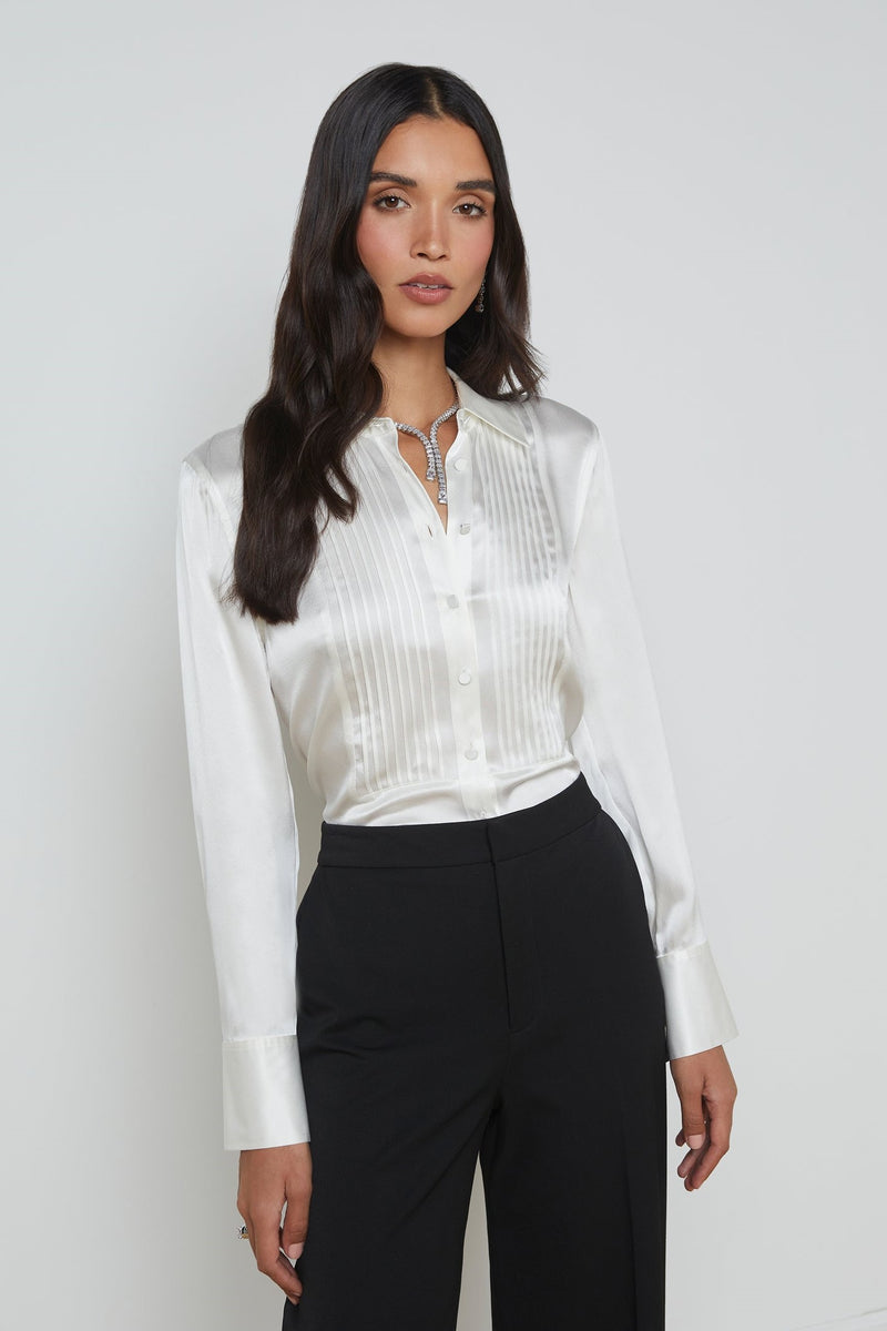 L'Agence Divya Silk Shirt