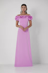 Catherine Regehr Off-shoulder Sunflower Gown