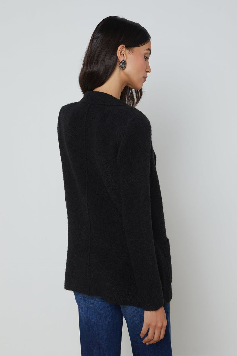 L'Agence Eileen Knit Boyfriend Cardigan Blazer