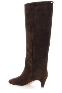 Twinset Suede Boots Darkness Brown