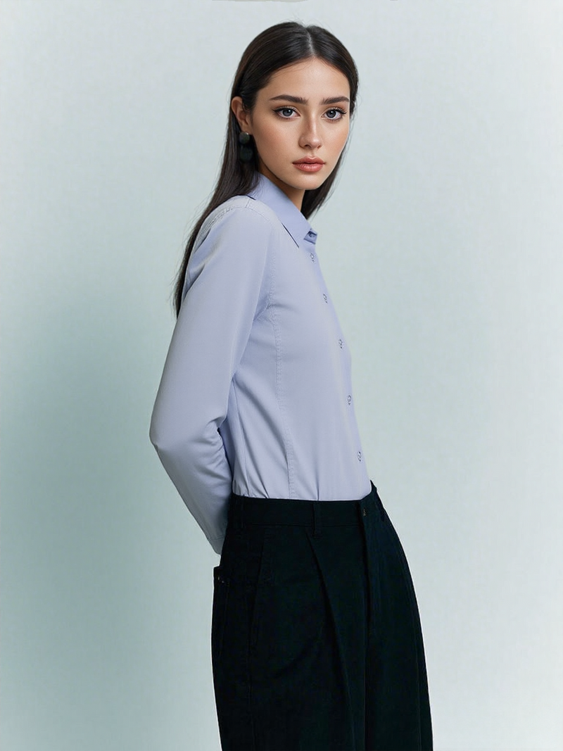 Mary N Max Classic Stretch Cotton Shirt