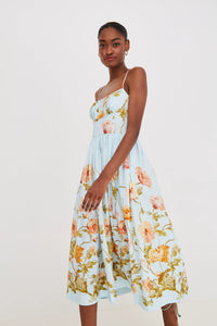 Robe Midi Alba Cara Cara Lockwood Flora Ciel