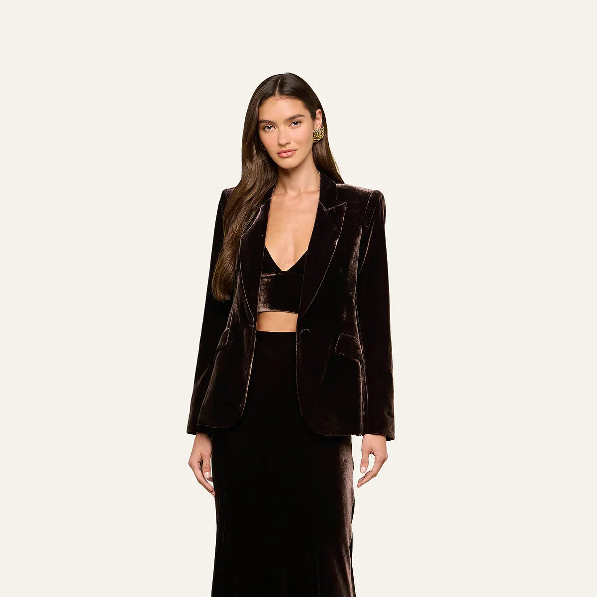 L'Agence Chamberlain Blazer Dark Java