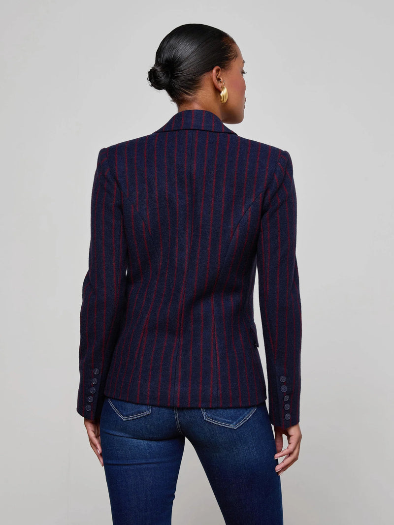 L'Agence Kenzie Pinstriped Blazer