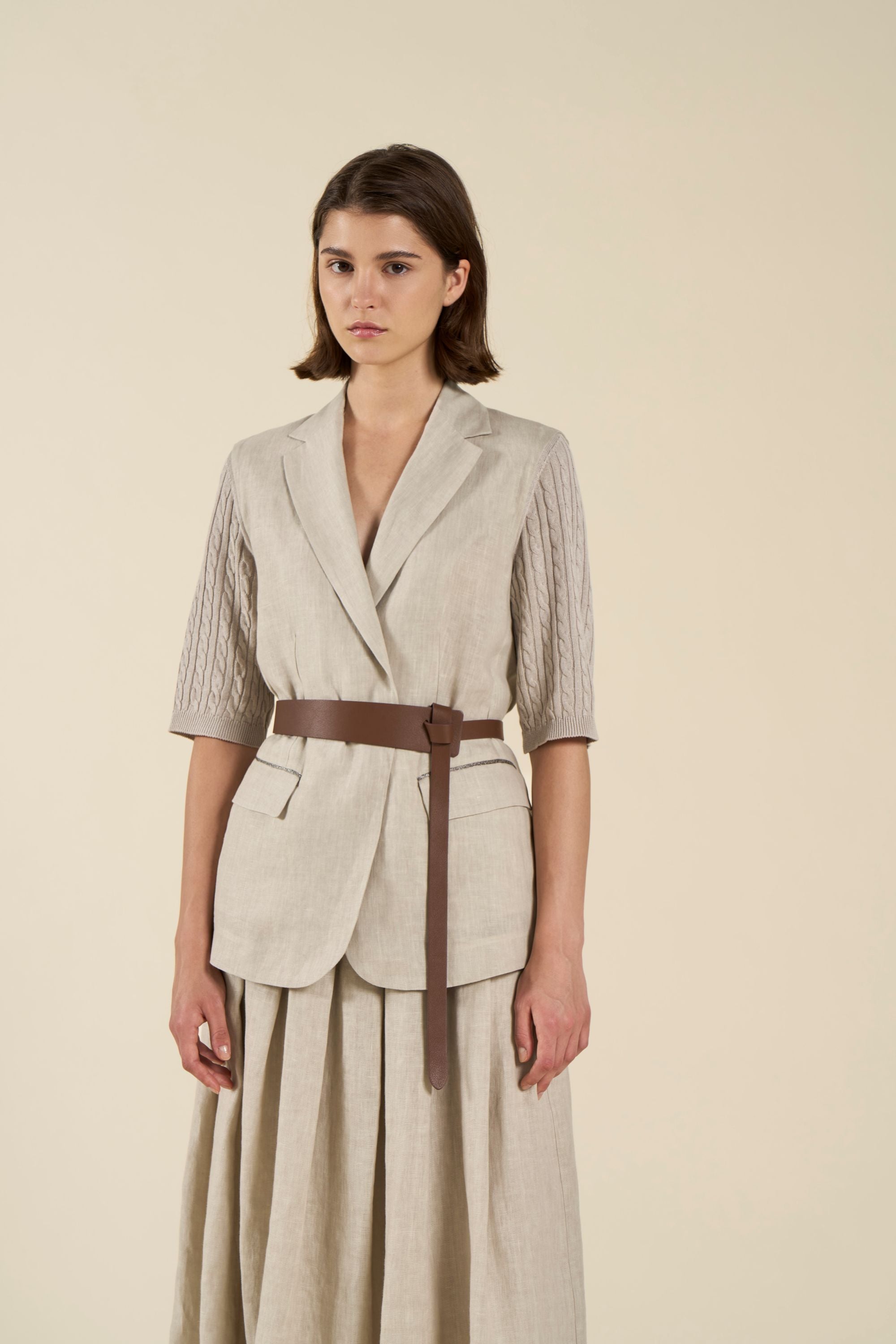 Blazer Tonet avec Manches en Maille Bambou