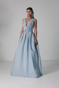 Catherine Regehr V-Neck Apple Blossom Gown