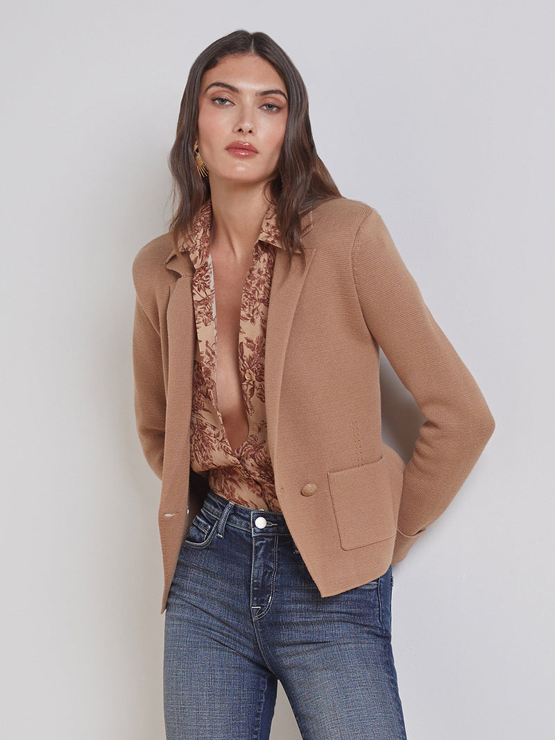 L'Agence Sofia Knit Blazer