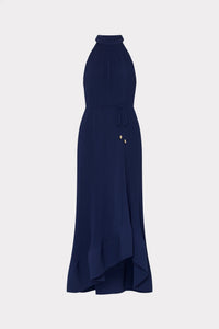 Robe midi plissée Milly Nalani Marine