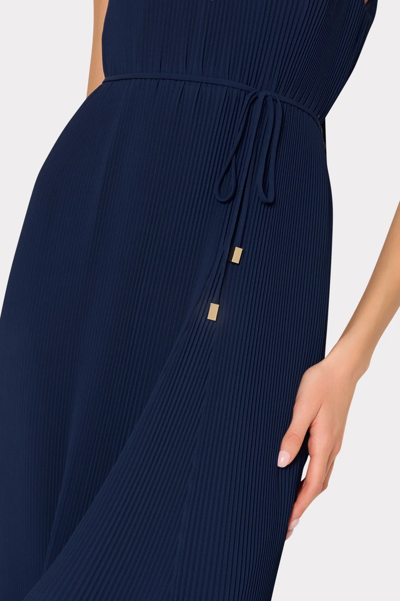 Robe midi plissée Milly Nalani Marine