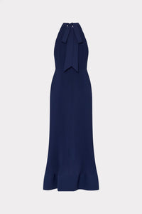 Robe midi plissée Milly Nalani Marine