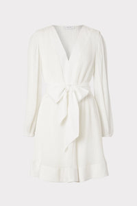 Milly Liv Pleated Mini Dress White