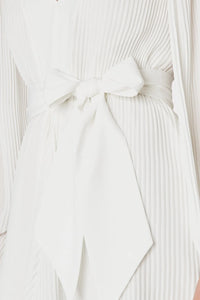 Milly Liv Pleated Mini Dress White