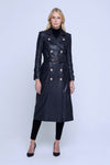 L'Agence Celina Leather Trench Coat