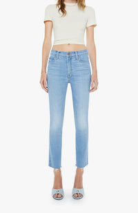 Mother The Mid Rise Dazzler Jean Crop Fray Satisfy Your Cravings