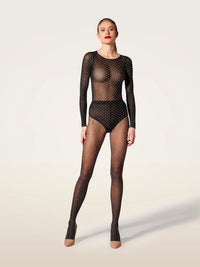 Wolford Shimmer Dots Tights Black/Silver