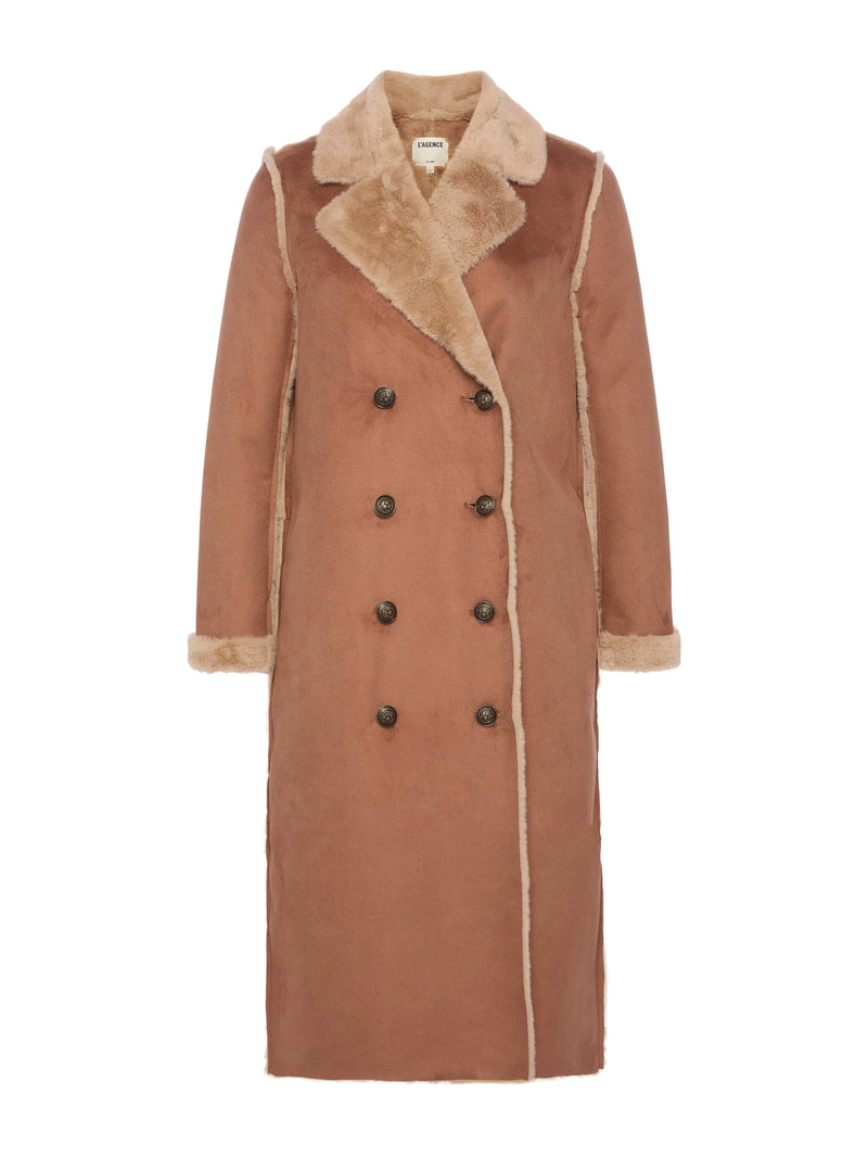 L'Agence Citron Faux Fur Maxi Coat