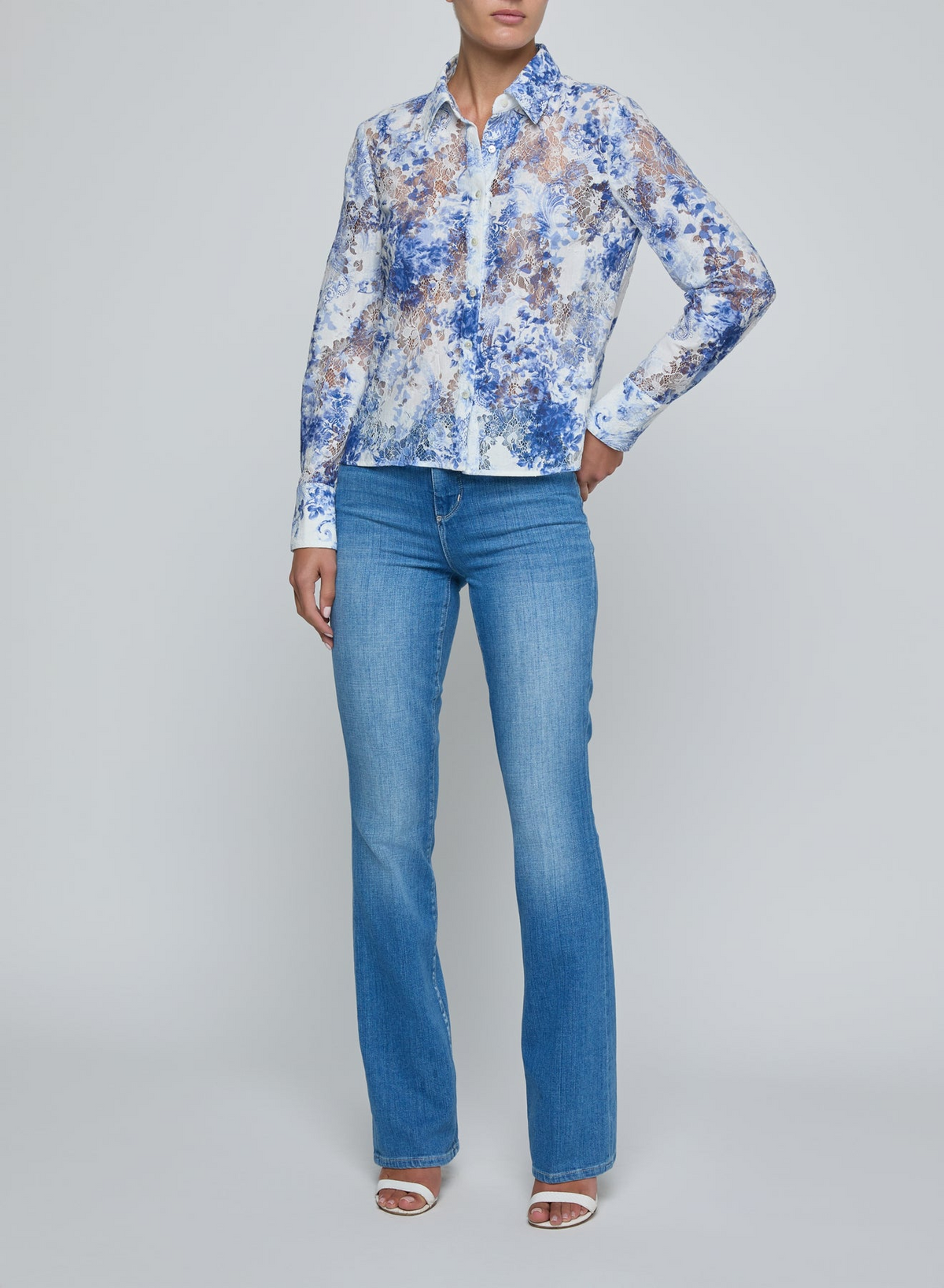Blouse en dentelle L'Agence Maia Iv/Bl Wtrclr Psly