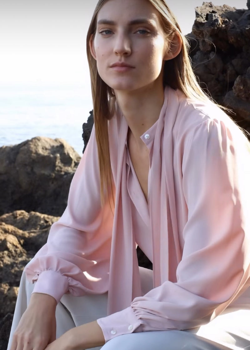 Émanou Alexandra Silk Blend Relaxed Fit Blouse