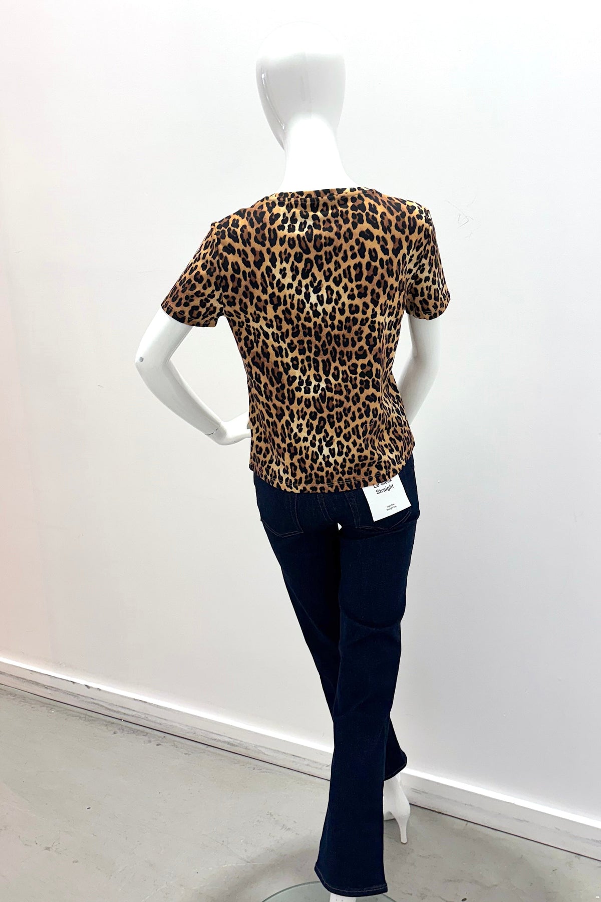 Alice + Olivia Rylyn Staceface Short-Sleeve Crewneck Top Spotted