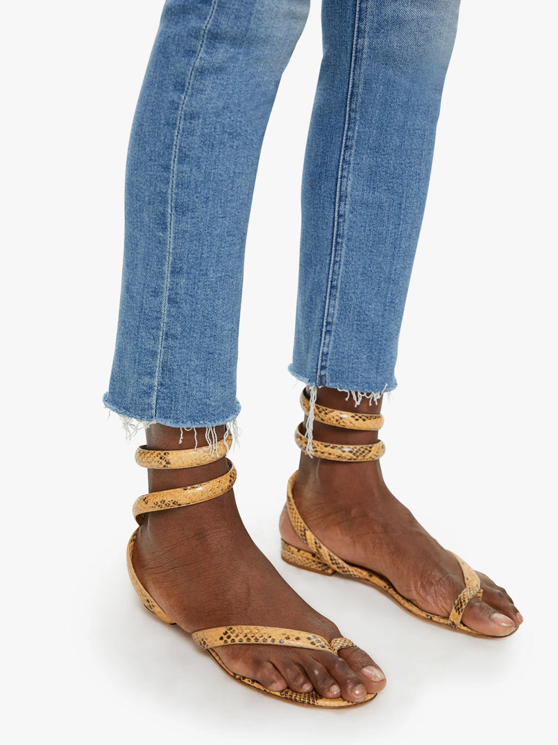 MOTHER The Mid Rise Dazzler Ankle Fray Jean