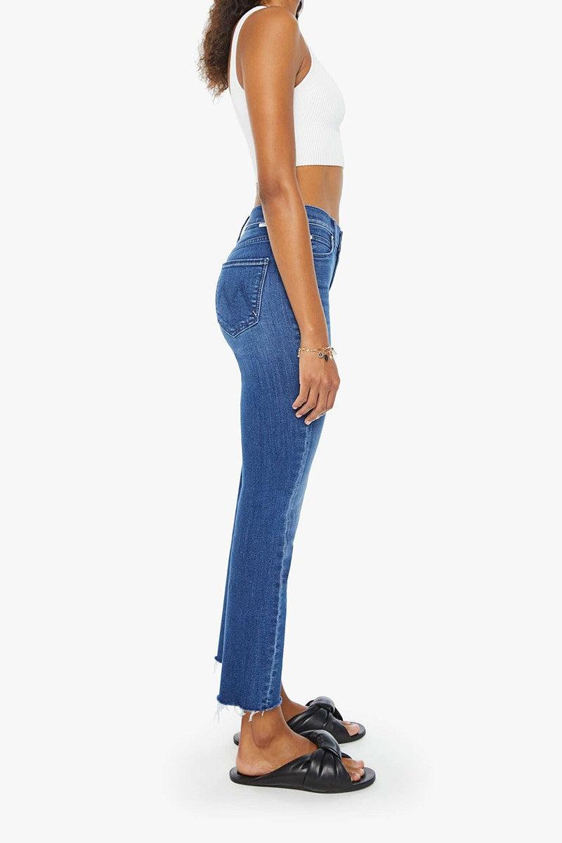 Mother The Mid Rise Dazzler Ankle Fray Jean