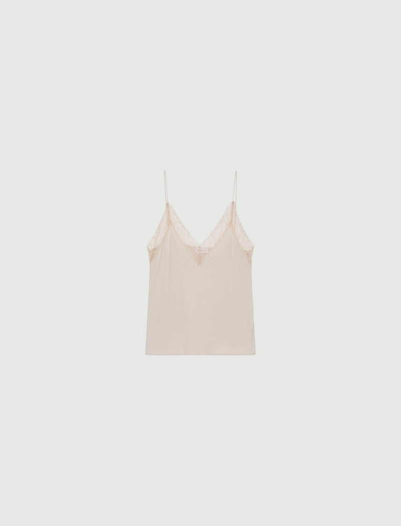 Marella Spuma Silk Camisole With Lace Details