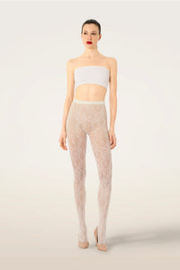 Wolford Infinite Rose Net Tights Deep Night