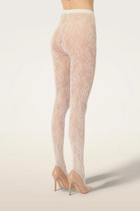 Wolford Infinite Rose Net Tights Deep Night