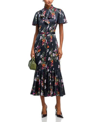 Robe Willow Bouquet Iris Cinq a Sept Noir Multi