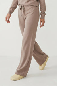Majestic Filatures Organic Cotton Knit Drawstring Pant Coffee Latte